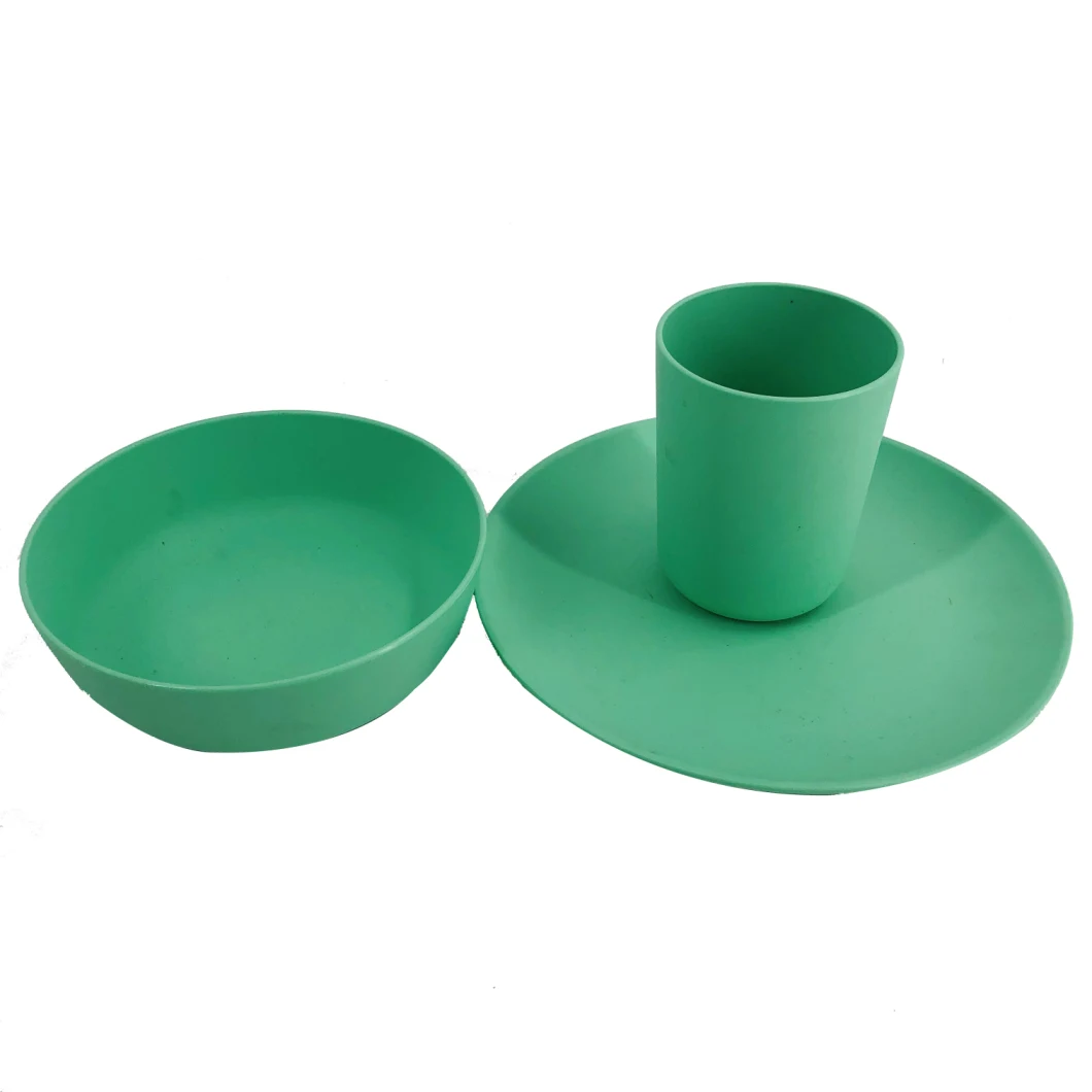 2020 Biodegradable PLA Bamboo Fiber Dinnerware Set Without Melamine