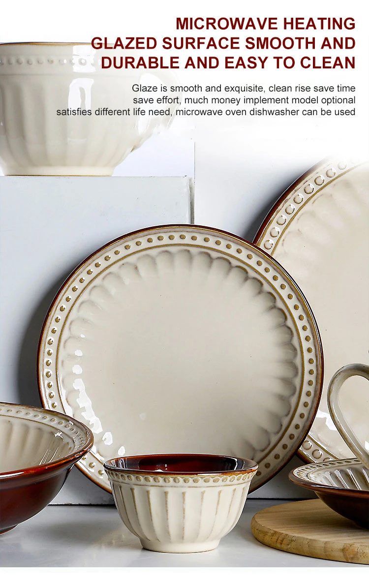 Luxury Modern Bone China Porcelain Dinner Set Ceramic Dinnerware Plate Sets